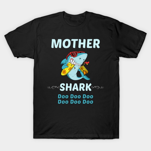 Family Shark 1 MOTHER T-Shirt by blakelan128